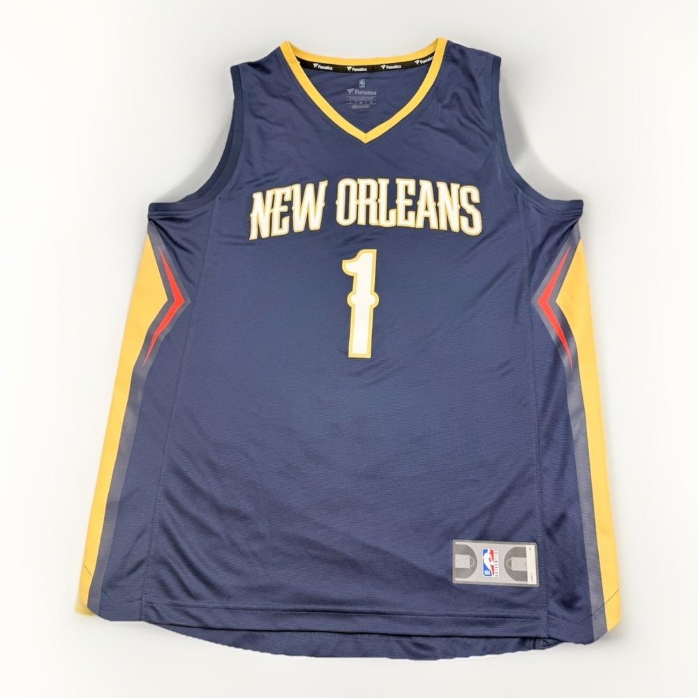 Men's Large Fanatics NBA New Orleans Pelicans #1 Zion Williamson Navy Jersey